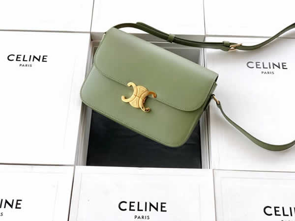 Fake Celine Grass Green Triomphe High Quality Discount Handbags Outlet